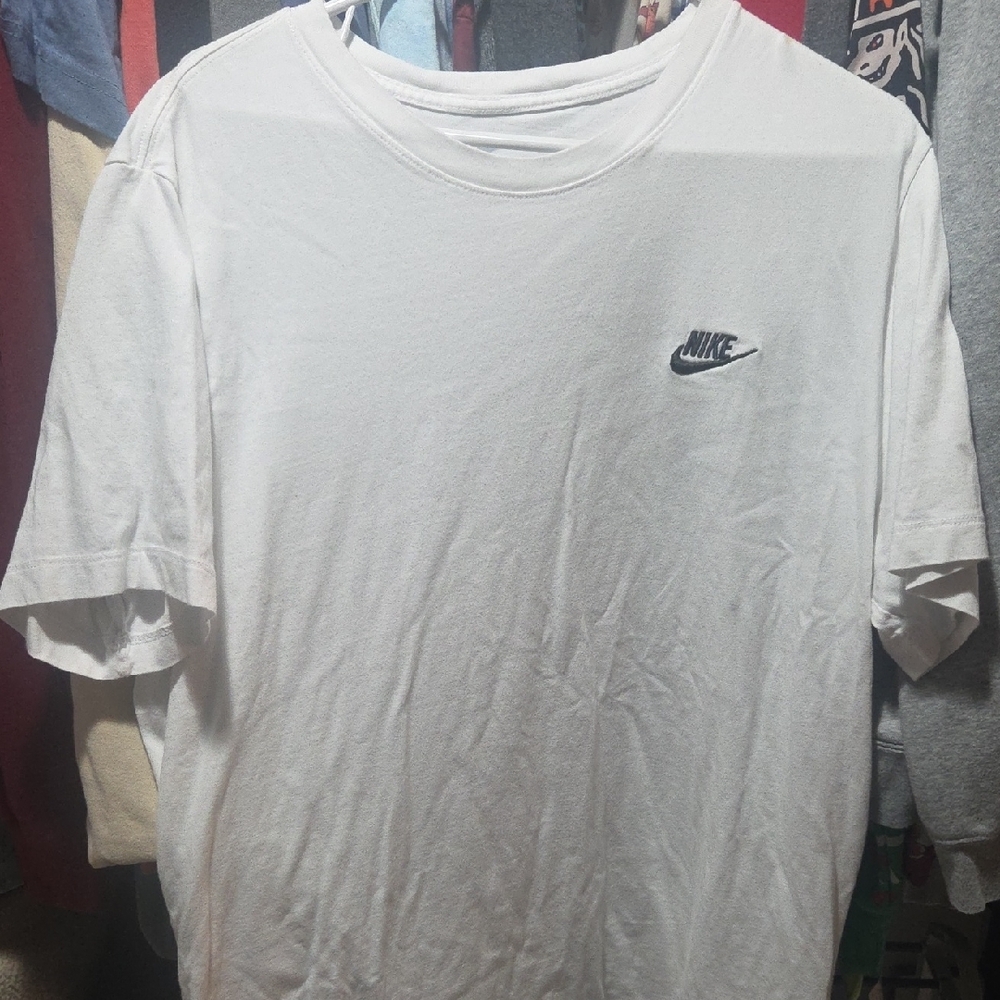 Nike White Short Sleeve Tee Classic Crew Neck - XL